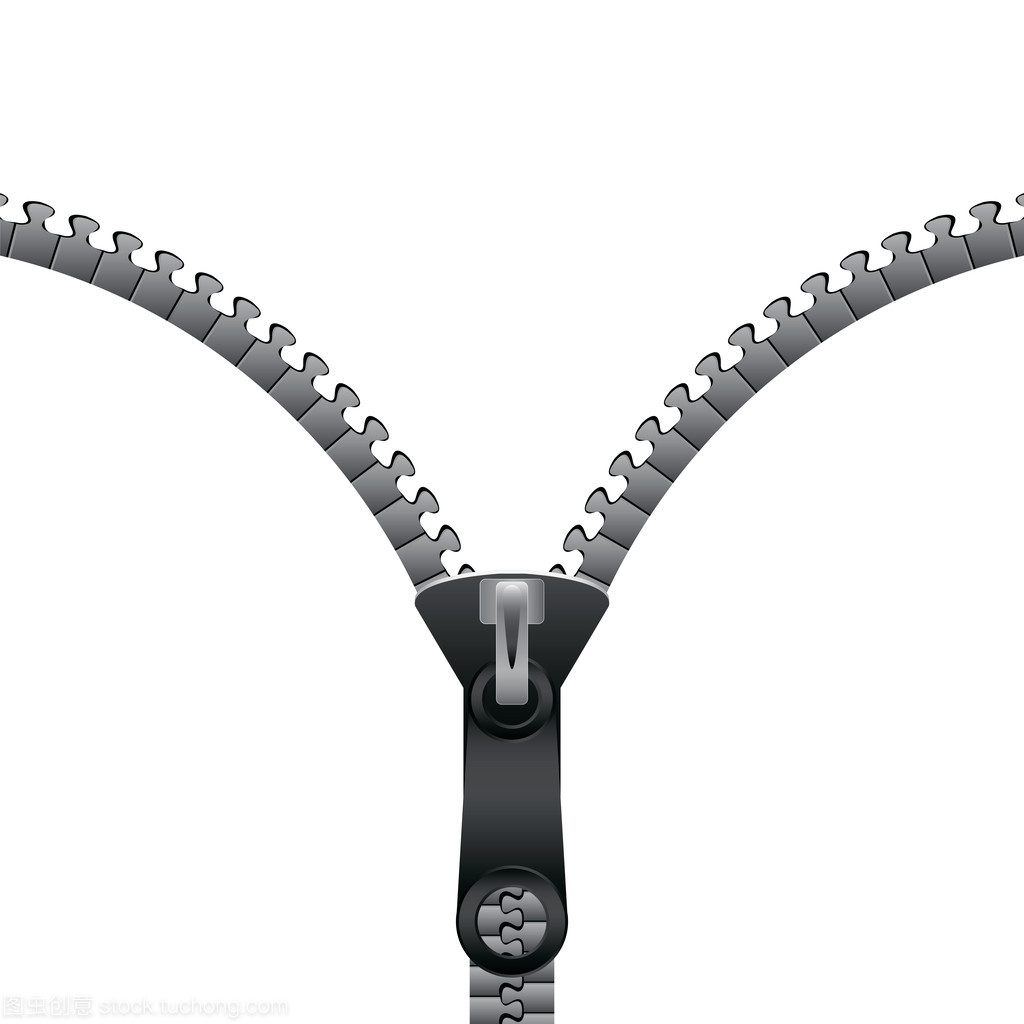 在白色背景上的拉鏈